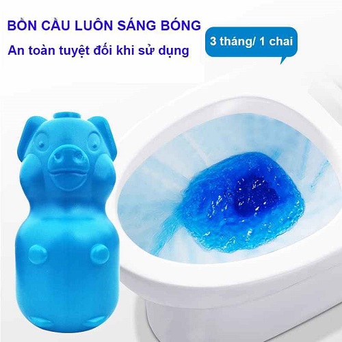 Cách sử dụng viên thả bồn cầu hình con lợn